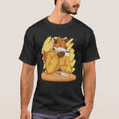 Fox Coffee cup Bean Caffeine Tシャツ (正面)