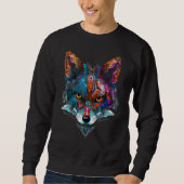 Fox  Colourful Animal Artwork Fox スウェットシャツ (正面)