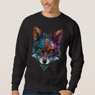 Fox  Colourful Animal Artwork Fox スウェットシャツ