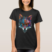 Fox Colourful Animal Artwork Fox Tシャツ (正面)