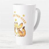  Fox Couple Valentine Art カフェラテマグ (右アングル)