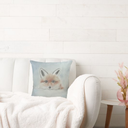 Fox cub cushion pillow クッション (ソファ)