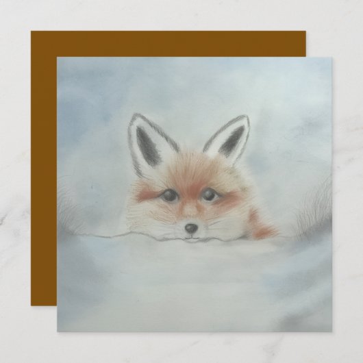 Fox cub flat card (正面/裏面)