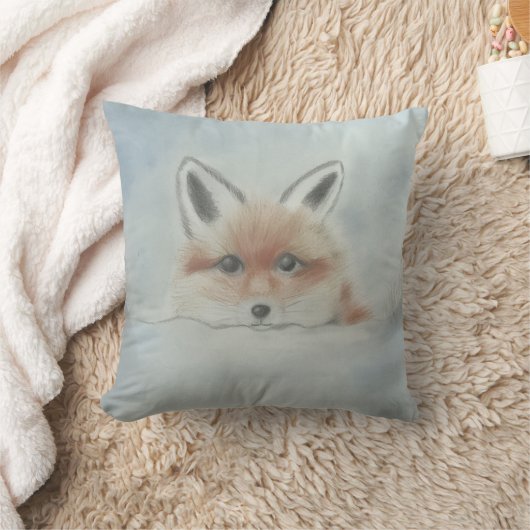Fox cushion pillow クッション (ブランケット)