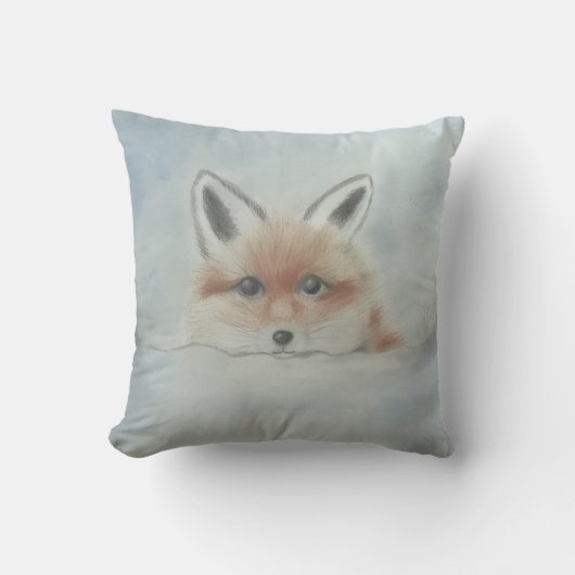 Fox cushion pillow クッション (正面)
