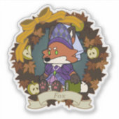 fox Custom-Cut Vinyl Sticker シール (正面)