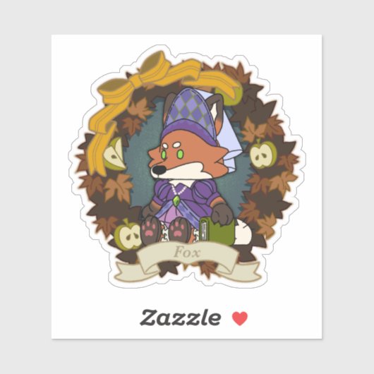 fox Custom-Cut Vinyl Sticker シール (シート)