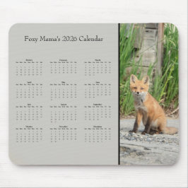 Fox - Customizable full year 2026 calendar マウスパッド