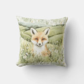 Fox Daisy Flowers クッション (正面)