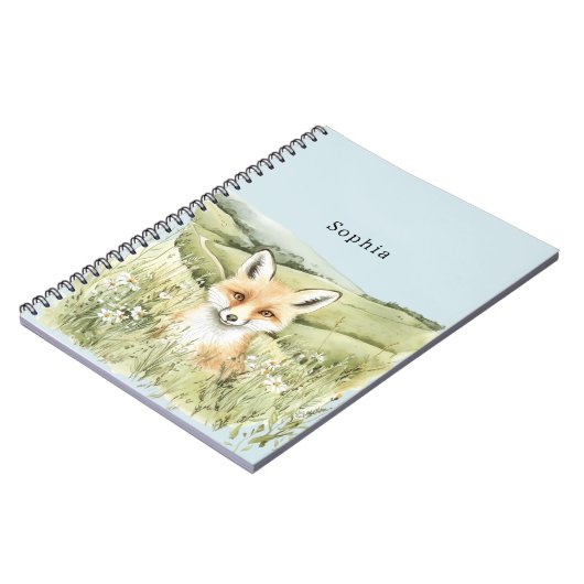 Fox Daisy Flowers ノートブック (左側)