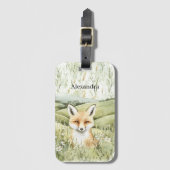 Fox Daisy Flowers ラゲッジタグ (正面縦)