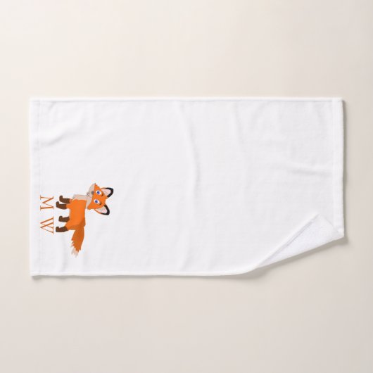 Fox Design Monogrammed バスタオルセット (ハンドタオル)