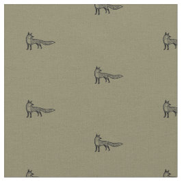 Fox fabric - earth colour ファブリック
