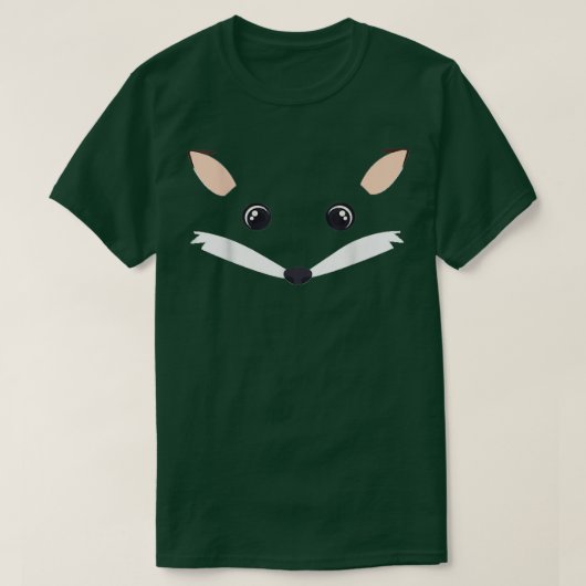 Fox Face Costume Halloween Pretend I'm A Fox Funny Tシャツ (デザイン正面)