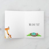 Fox Family New Baby Adoption Card カード (内部)