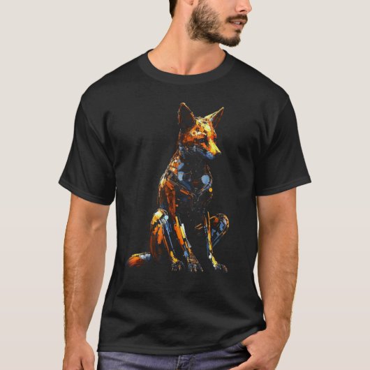 Fox Fantasy Art - Animal Artwork Fox Tシャツ (正面)