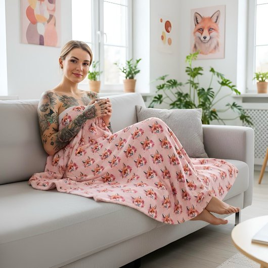 Fox Fleece Blanket フリースブランケット