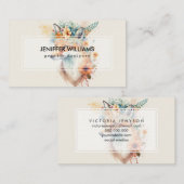 Fox Flower Crown Watercolor                        名刺 (正面/裏面)