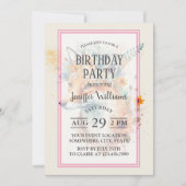 Fox Flower Crown Watercolor                        招待状 (正面)