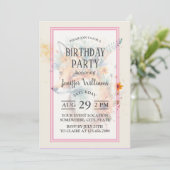 Fox Flower Crown Watercolor                        招待状 (スタンド正面)