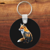 Fox Forest Nature Lover Mountains Hiking Camng Bus キーホルダー (正面)