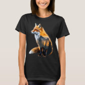 Fox Forest Nature Lover Mountains Hiking Camng Bus Tシャツ (正面)