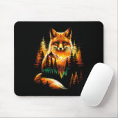 Fox Forest Nature Lover Mountains Hiking Camping  マウスパッド (マウス)
