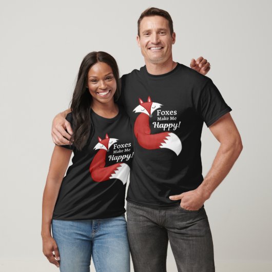 Fox Foxes Make Me Happy Tシャツ (ユニセックス)
