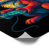 Fox Gaming With Headphones Funny Video Games Gamer ポスター (角)