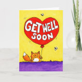 Fox Get Well Soon Greeting  カード (正面)