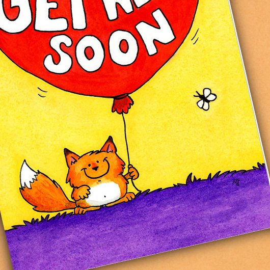Fox Get Well Soon Greeting  カード