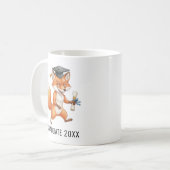 Fox Graduation Personalized コーヒーマグカップ (正面左)