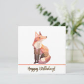 Fox Happy birthday Pixelart, Pixel Art カード (スタンド正面)