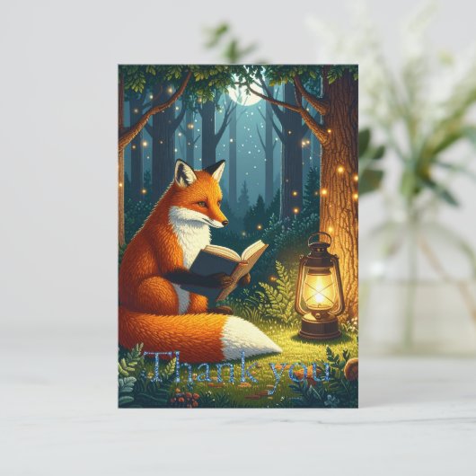 Fox in a Magical Forest Library サンキューカード (スタンド正面)