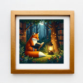 Fox in a Magical Forest Library ポスター