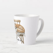 Fox in Chair Christmas カフェラテマグ (右アングル)