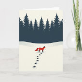 Fox In Winter Wonderland Card カード (正面)