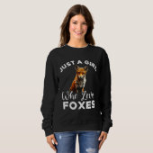 Fox  Just A Girl Who Loves Foxes スウェットシャツ (正面フル)