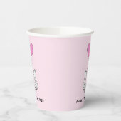 Fox Kit Heart Balloons Design Paper Cups 紙コップ (左)