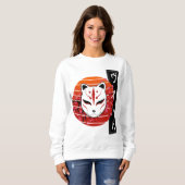 fox mask design スウェットシャツ (正面フル)