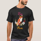 Fox Mom Floral Fox Bow Tie Lover Mother's Day Tシャツ (正面)