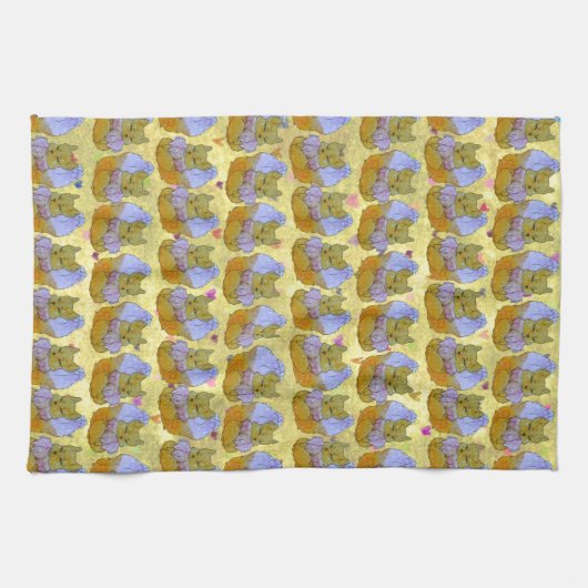 Fox named Dice キッチンタオル (横)