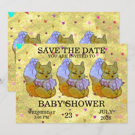 Fox named Dice 招待状 (正面/裏面)