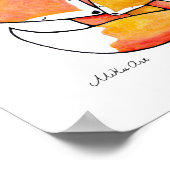 Fox Nursery Art Mom Baby Woodland Animal Poster ポスター (角)