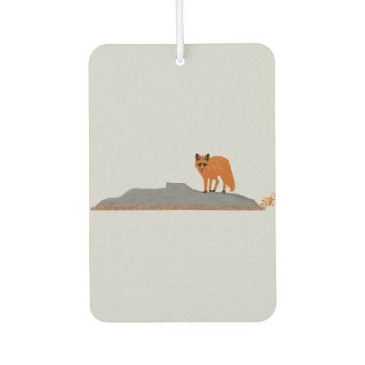 🦊 Fox on the Rock Car Air Freshener カーエアーフレッシュナー (正面)