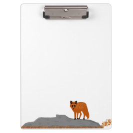 🦊 Fox on the Rock Clipboard - Office Notepad Hold クリップボード