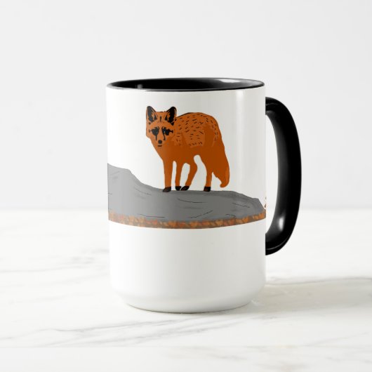 🦊 Fox on the Rock Combo Mug マグカップ (正面右)