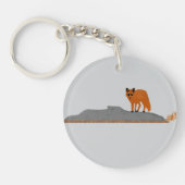🦊 Fox on the Rock Keychain - キーホルダー (正面)