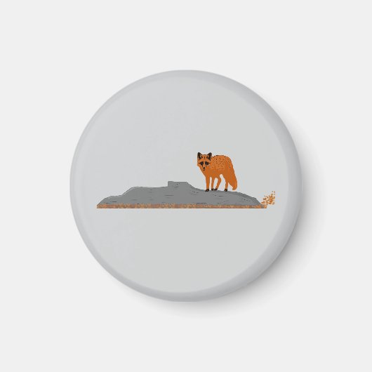 🦊 Fox on the Rock Magnet マグネット (正面)