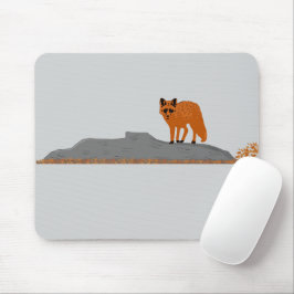 🦊 Fox on the Rock Mouse Pad マウスパッド